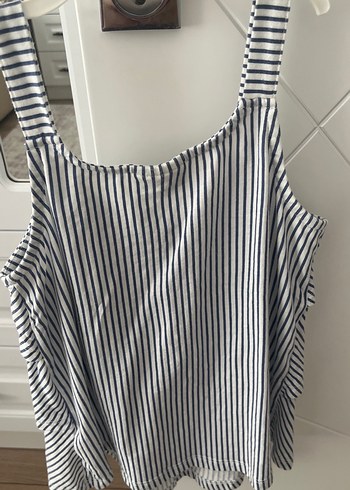 Çizgili Pamuklu 9-10 yaş Kız Çocuk Bluz - Görsel 3