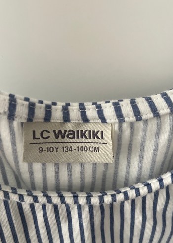 Çizgili Pamuklu 9-10 yaş Kız Çocuk Bluz - Görsel 2