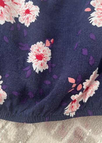 Mor Çiçek Desenli Salaş Askılı 9-10 yaş kız çocuk Bluz - Görsel 7