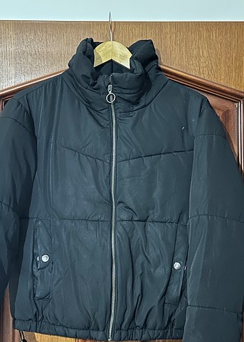 Siyah Kadın Mont - Görsel 2