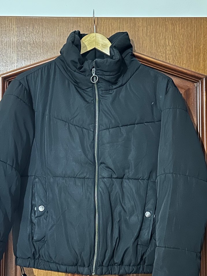 Siyah Kadın Mont - Görsel 2