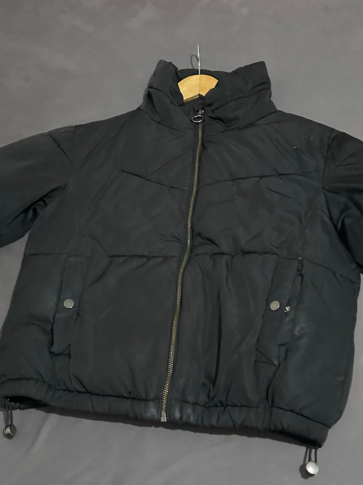 Siyah Kadın Mont - Görsel 4