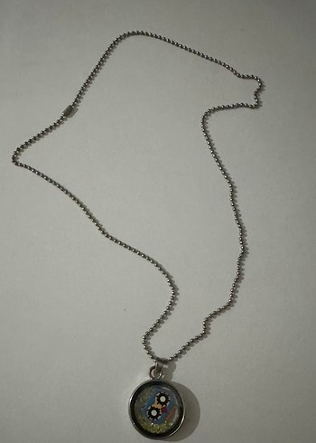 Renkli Zincir Detaylı Midi Kadın Kolye - Görsel 3