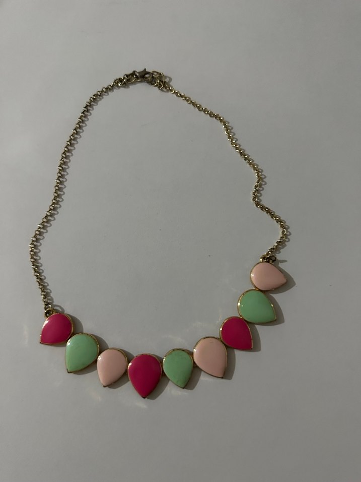 Renkli Zincir Detaylı Midi Kadın Kolye - Görsel 2