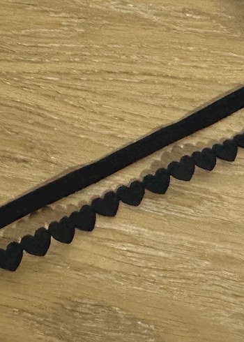 Zincir Detaylı Siyah Deri Gotik Kadın boyun kolye - Görsel 4