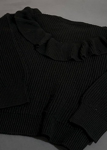 Siyah kız çocuk kazak - Görsel 3