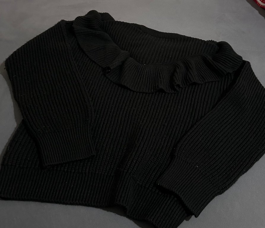 Siyah kız çocuk kazak - Görsel 3