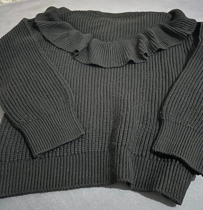 Siyah kız çocuk kazak - Görsel 2