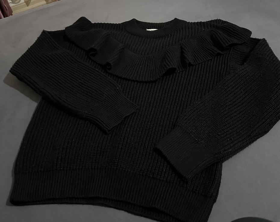 Siyah kız çocuk kazak - Görsel 5