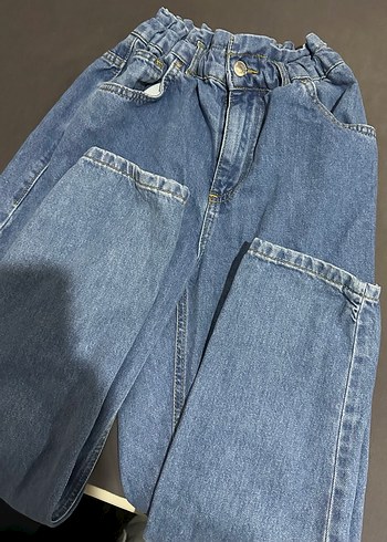 Mavi Pastel Renkli Kadın Bol Kesim Denim Jean - Görsel 2