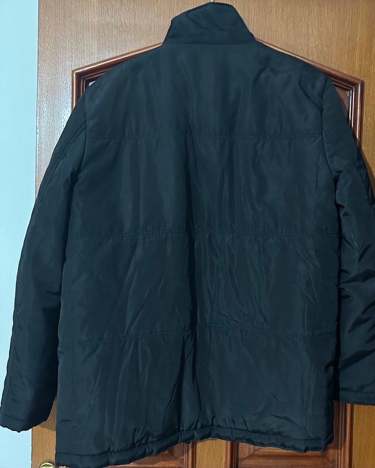 Düğmeli Siyah Erkek Midi Mont - Görsel 5