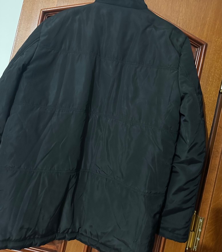 Düğmeli Siyah Erkek Midi Mont - Görsel 4