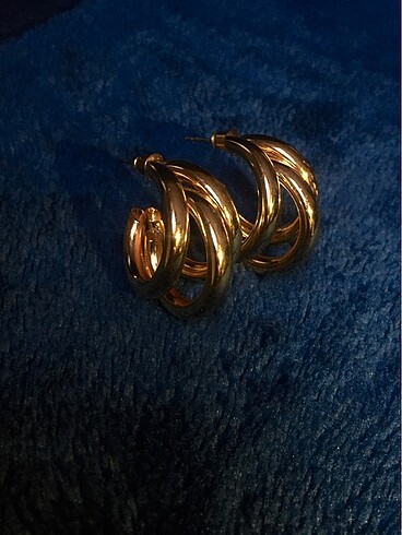 Triple hoop küpe
