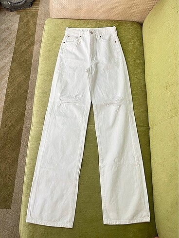 Mango Dekoratif Yırtıklı Mom Fit Jean