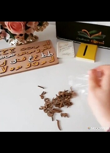  Kumlu, bul-taklı Elif ba seti