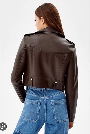 s Beden Bershka deri ceket