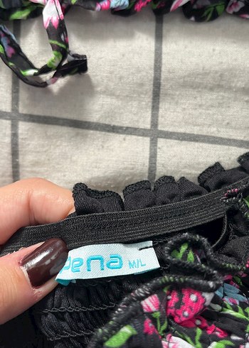 Renkli Mini Hamile Etek Fırfırlı Bohem Tarz - Görsel 2