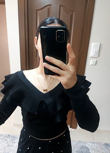 V Yaka Bluz - Görsel 2