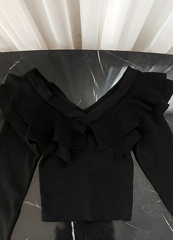 V Yaka Bluz - Görsel 6