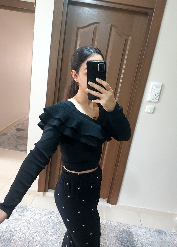 V Yaka Bluz - Görsel 4