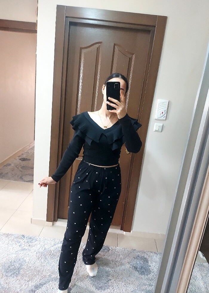 V Yaka Bluz - Görsel 3