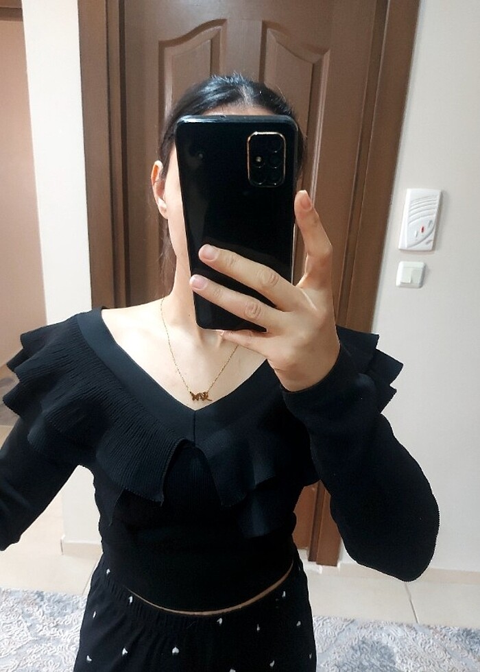 V Yaka Bluz - Görsel 2