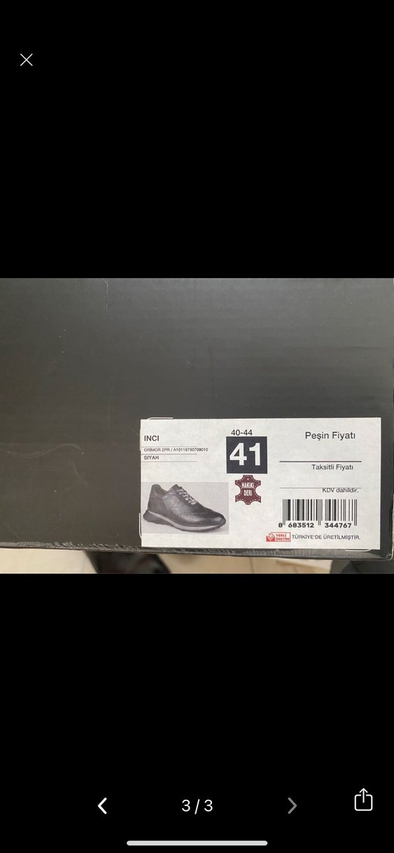 İnci Siyah Erkek Spor Ayakkabı Bağcığı - Görsel 3