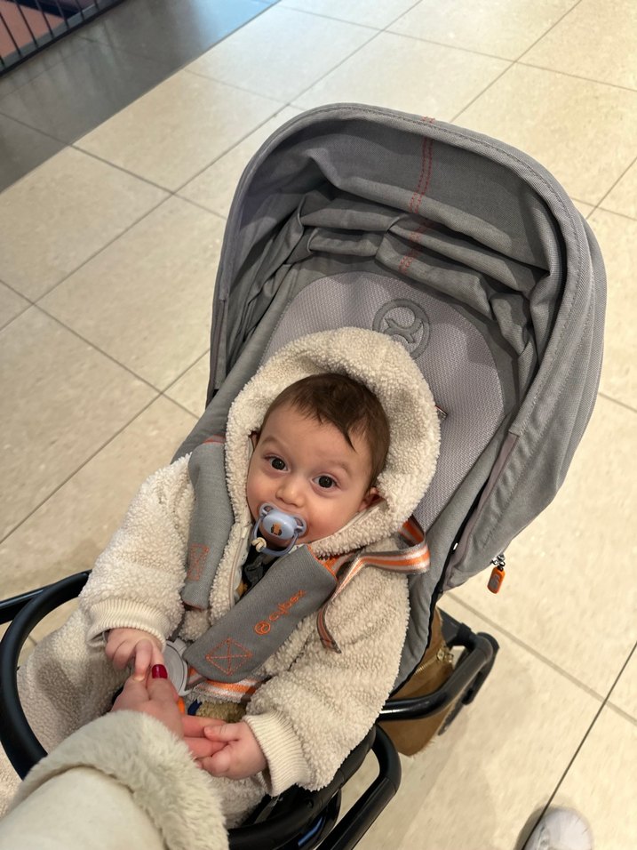 Kürklü Beyaz Kapüşonlu Bebek Kış Tulumu - Görsel 2