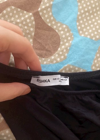 xs Beden siyah Renk Bershka u yaka çıtçıtlı body xs