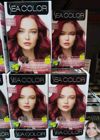 SeaColor saç boyası diğer renkler için yana yana - Görsel 13