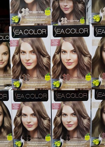 SeaColor saç boyası diğer renkler için yana yana - Görsel 6