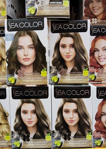SeaColor saç boyası diğer renkler için yana yana - Görsel 9