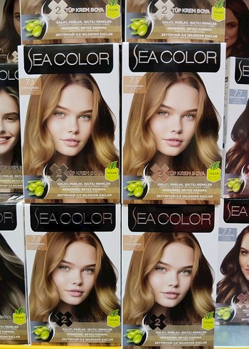 SeaColor saç boyası diğer renkler için yana yana - Görsel 2