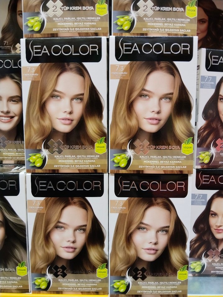 SeaColor saç boyası diğer renkler için yana yana - Görsel 2