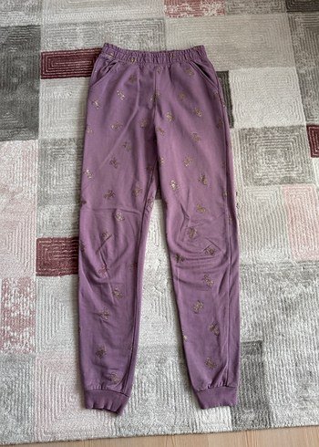 Mor Payetli Bol Kesim Kız Eşofman - Görsel 2