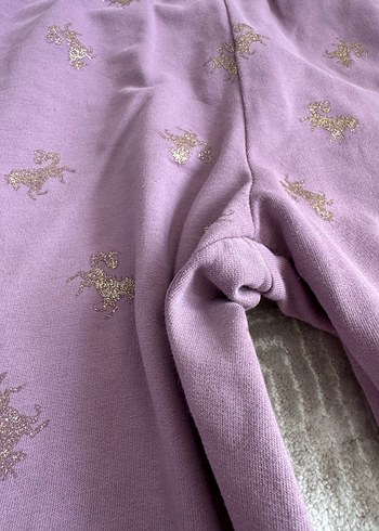 Mor Payetli Bol Kesim Kız Eşofman - Görsel 3