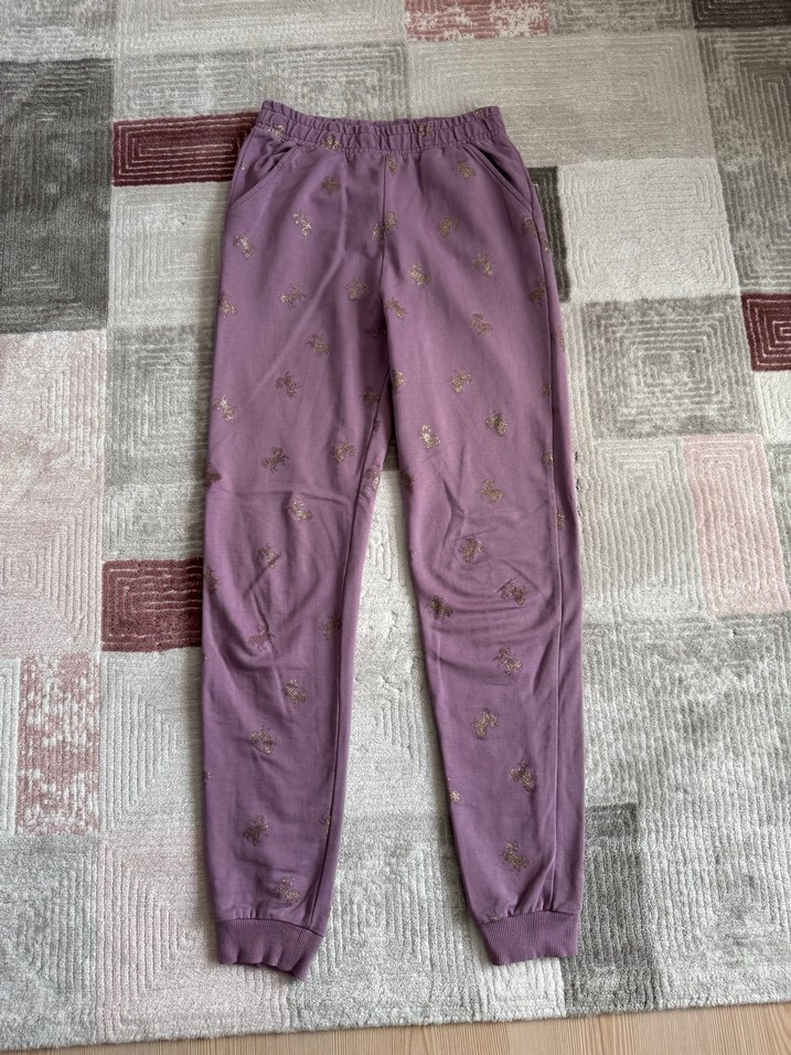 Mor Payetli Bol Kesim Kız Eşofman - Görsel 2