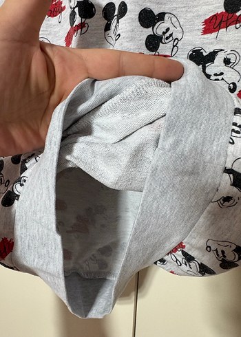 Kız Çocuk Gri Kapüşonlu Desenli Sweatshirt - Görsel 4