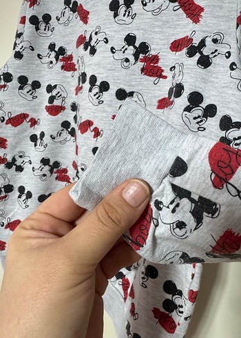 Kız Çocuk Gri Kapüşonlu Desenli Sweatshirt - Görsel 3