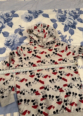 Kız Çocuk Gri Kapüşonlu Desenli Sweatshirt - Görsel 7