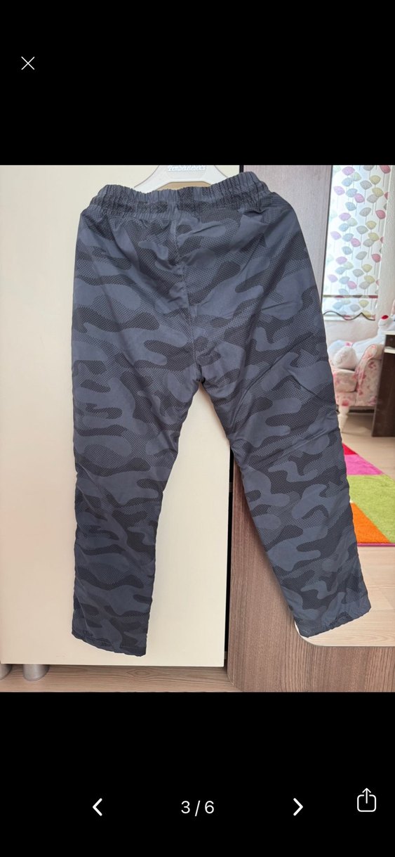 LCWaikiki Gri Kamuflaj polar pantolon - Görsel 3