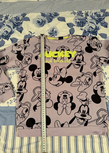 Mor Mickey ve Arkadaşları Baskılı Sweatshirt - Görsel 6