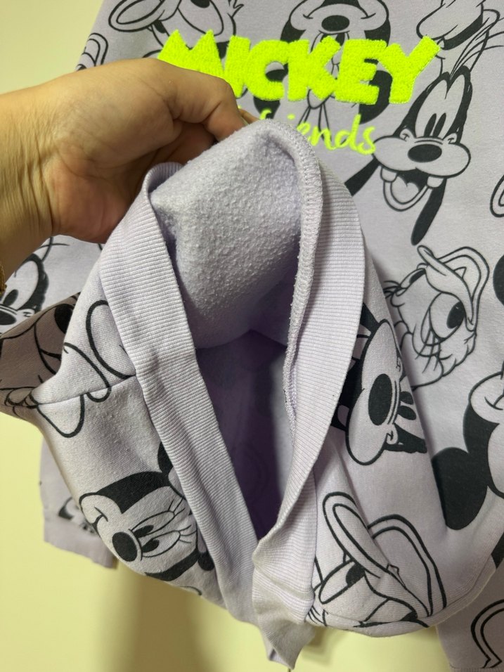 Mor Mickey ve Arkadaşları Baskılı Sweatshirt - Görsel 4
