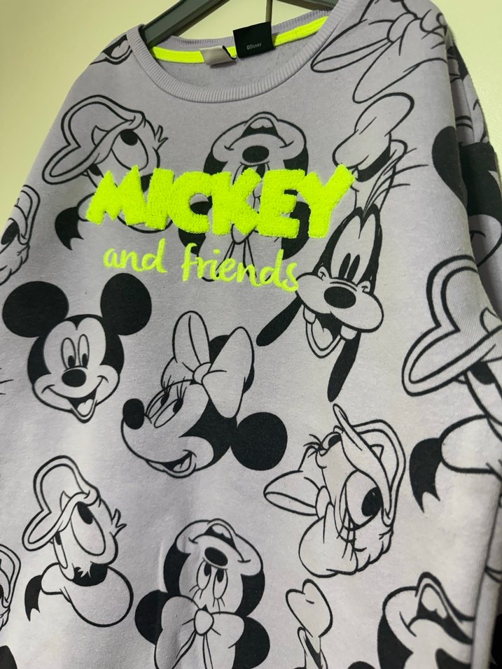 Mor Mickey ve Arkadaşları Baskılı Sweatshirt - Görsel 2