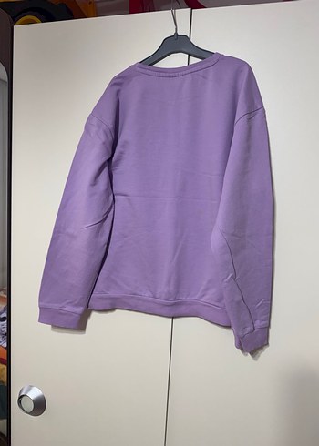Mor Uzun Kollu Mickey Baskılı Kız Sweatshirt - Görsel 6