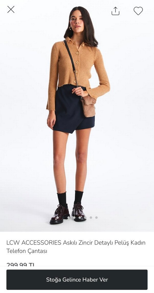 Kahverengi Kısa Süet Kadın Kazak - Görsel 2