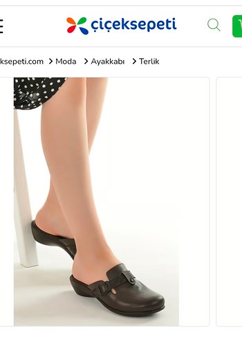 Ceyo Kadın Kahverengi Deri Dolgu Topuk Terlik - Görsel 2