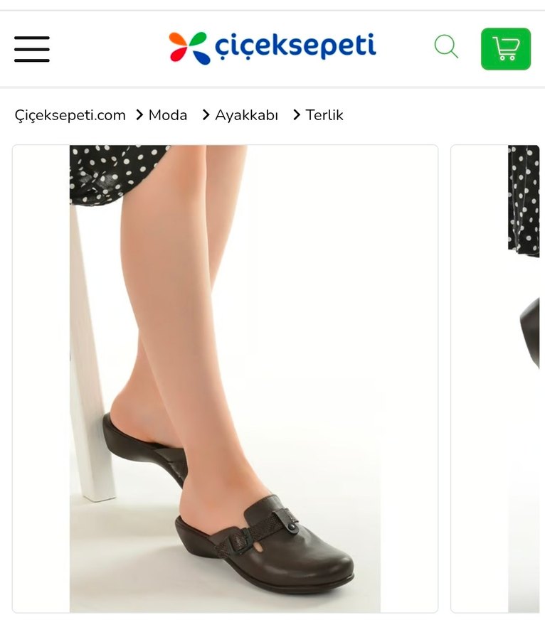 Ceyo Kadın Kahverengi Deri Dolgu Topuk Terlik - Görsel 2