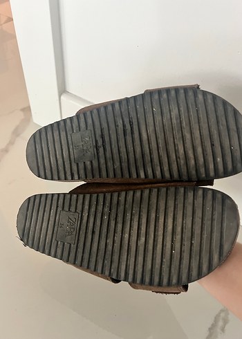 Kahverengi Süet zara terlik - Görsel 2