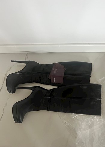 Kadın Siyah Deri Dizaltı çizme hotic - Görsel 2